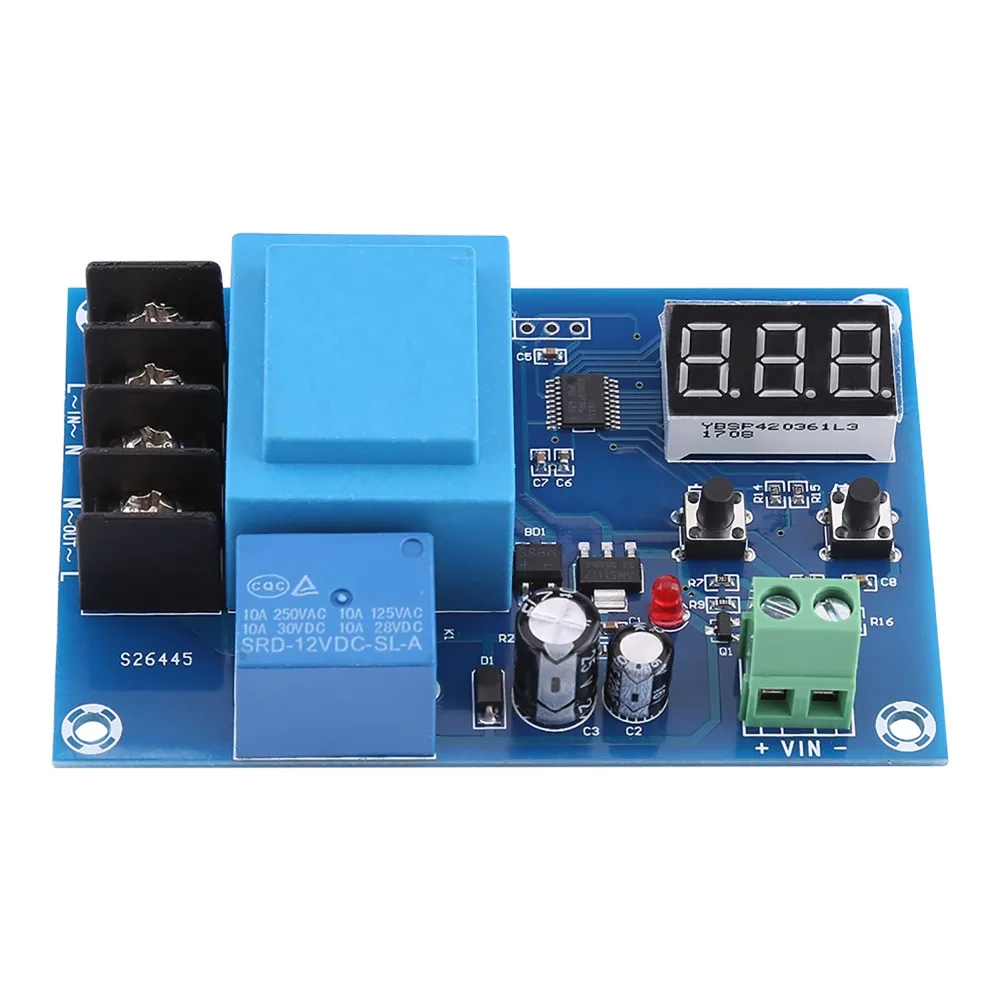 

XH-M602 Battery Charging Protection Board with 3-Digit Display AC 220V Charging Control Module Digital Control