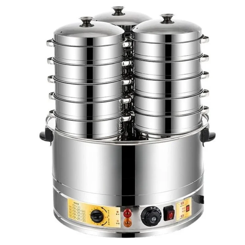 

Xiaolongbao Steamer Commercial Stainless Steel Electric Steamer Small Baozi Machine Multifunctional Breakfast