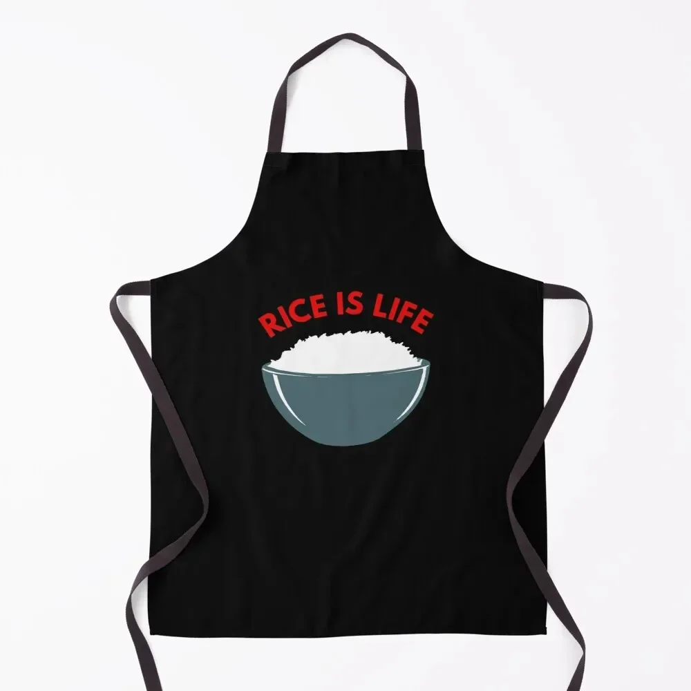 

Rice is Life Funny Filipino Apron women's work Women's Kitchen Front professional hairdresser Apron