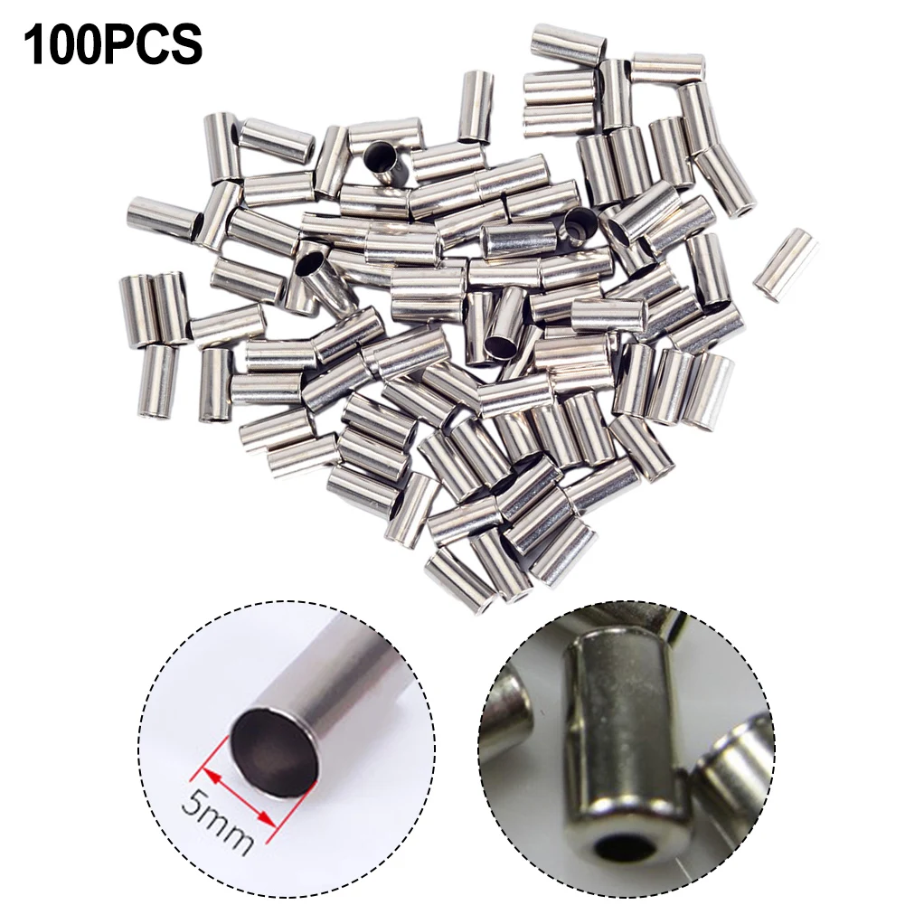 100pcs 5mm Bike Cable-Caps Housing Hydraulic Hose End Tips Crimps Ferrules For Bicycle Brake Cable Copper