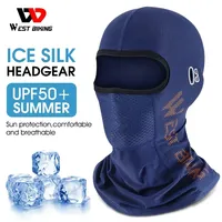 WEST BIKING Cool Men's Hat Summer Anti-UV Full Face Cover Motorcycle Balaclava Ice Silk Breathable Bike Helmet Mask Cycling Caps