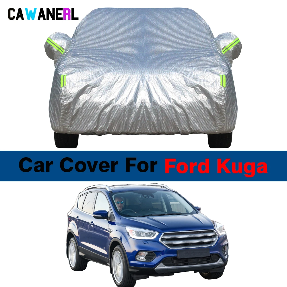 3 Layer Thick Car Cover For Ford Kuga 2008-2023 Waterproof SUV Anti-UV Sun Snow Rain Hail Paint Dust Prevent Cover