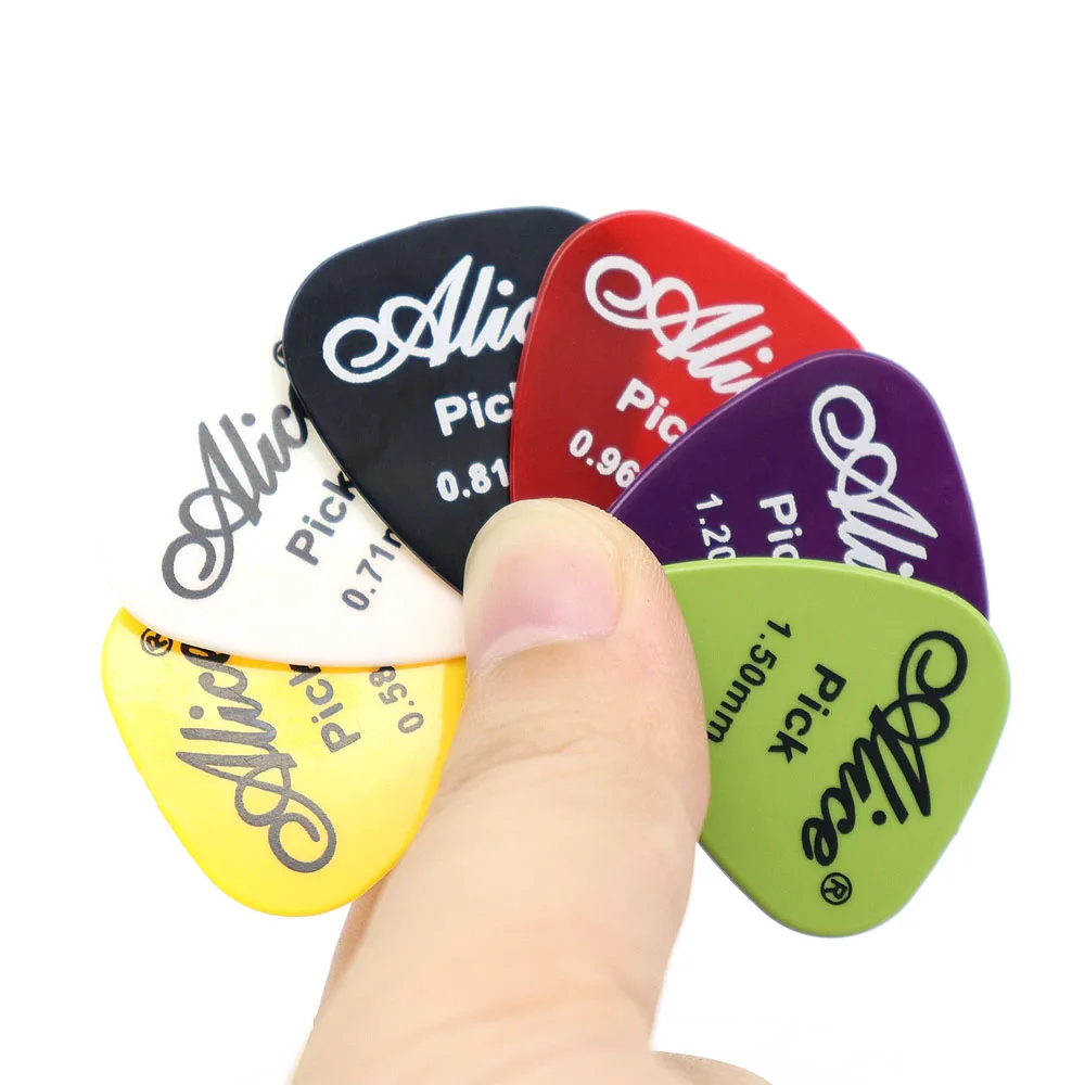 50/100pcs Alice Electric Guitar Picks Mediator Thickness 0.58/0.71/0.81/0.96/1.20/1.50mm Guitar Accessories - Color Random