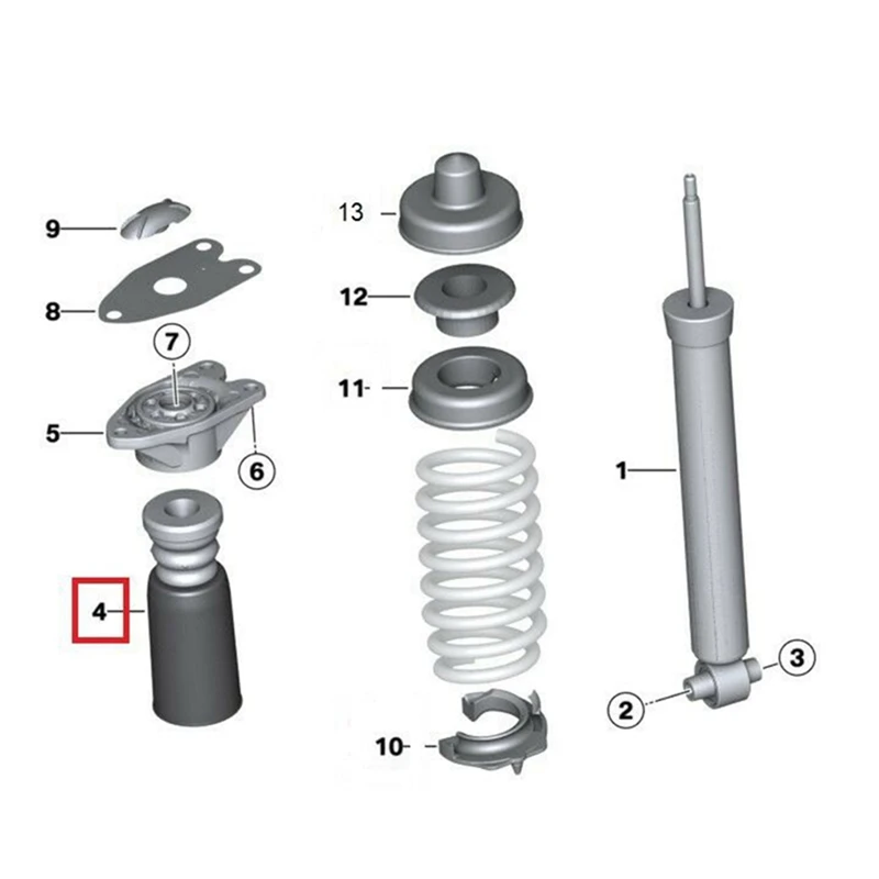 Car Hock Absorber Bellows For BMW 1 2 3 4 F20 F21 F22 F23 F31 F34 F36 33536855439 Rear Shock Absorber Additional Parts