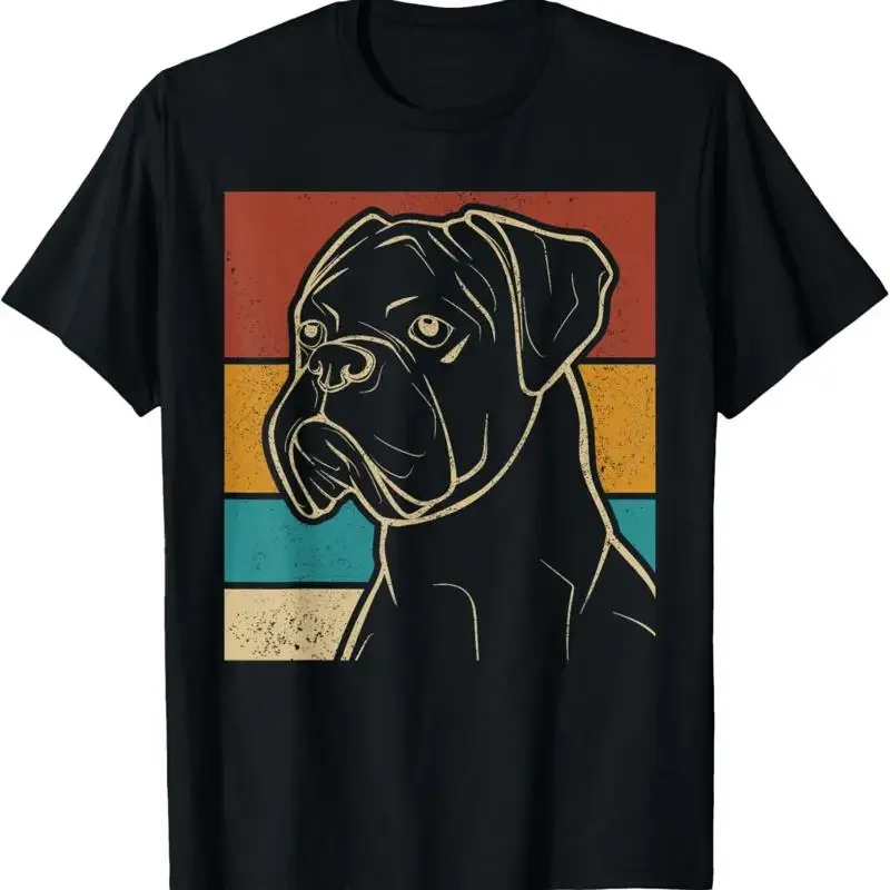 Dog Lover Owner Retro Pet Animal Outfit Vintage Boxer T Shirt