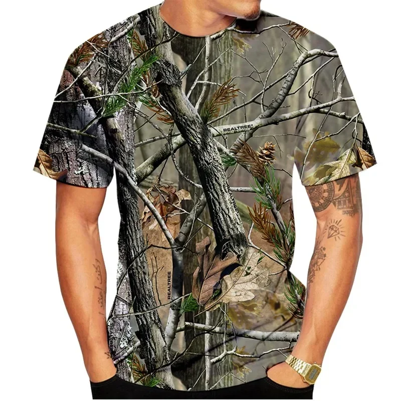 Summer Fashion Men Clothing 3d Camouflage Print Unisex Casual Short Sleeve T-Shirt Graphic T Shirts Oversized T Shirt