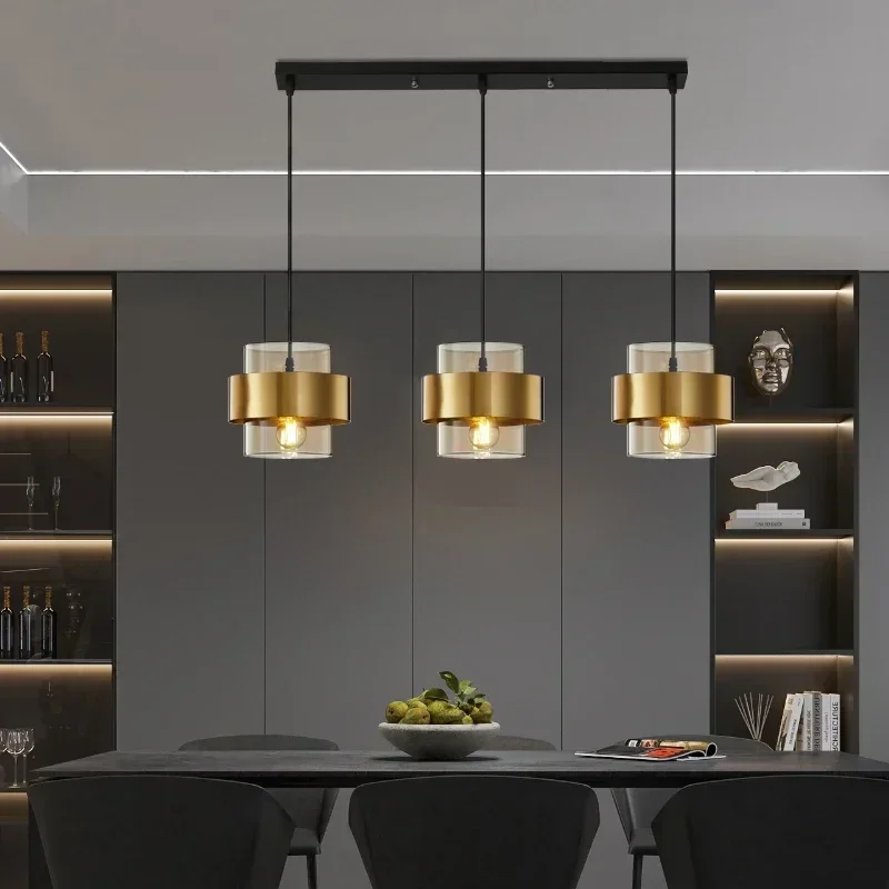 Nordic Postmodern Minimalist Creative Personality Pendant Lights Luxury Golden Aisle Restaurant Bedroom Bedside Small Chandelier