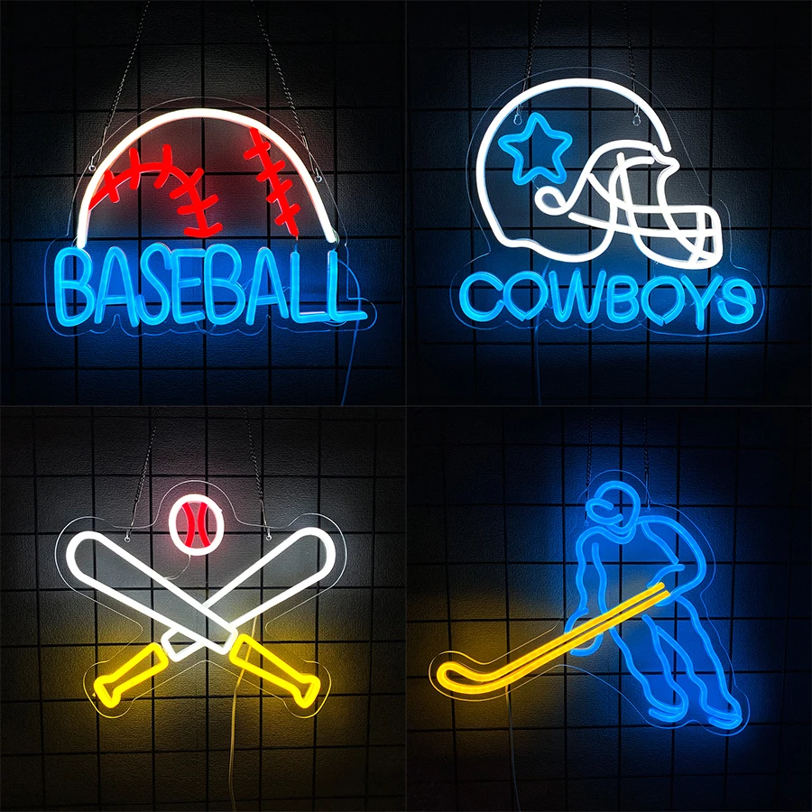 Sports Equipment Icon - Sports Led Neon Sign, Equipment Icon