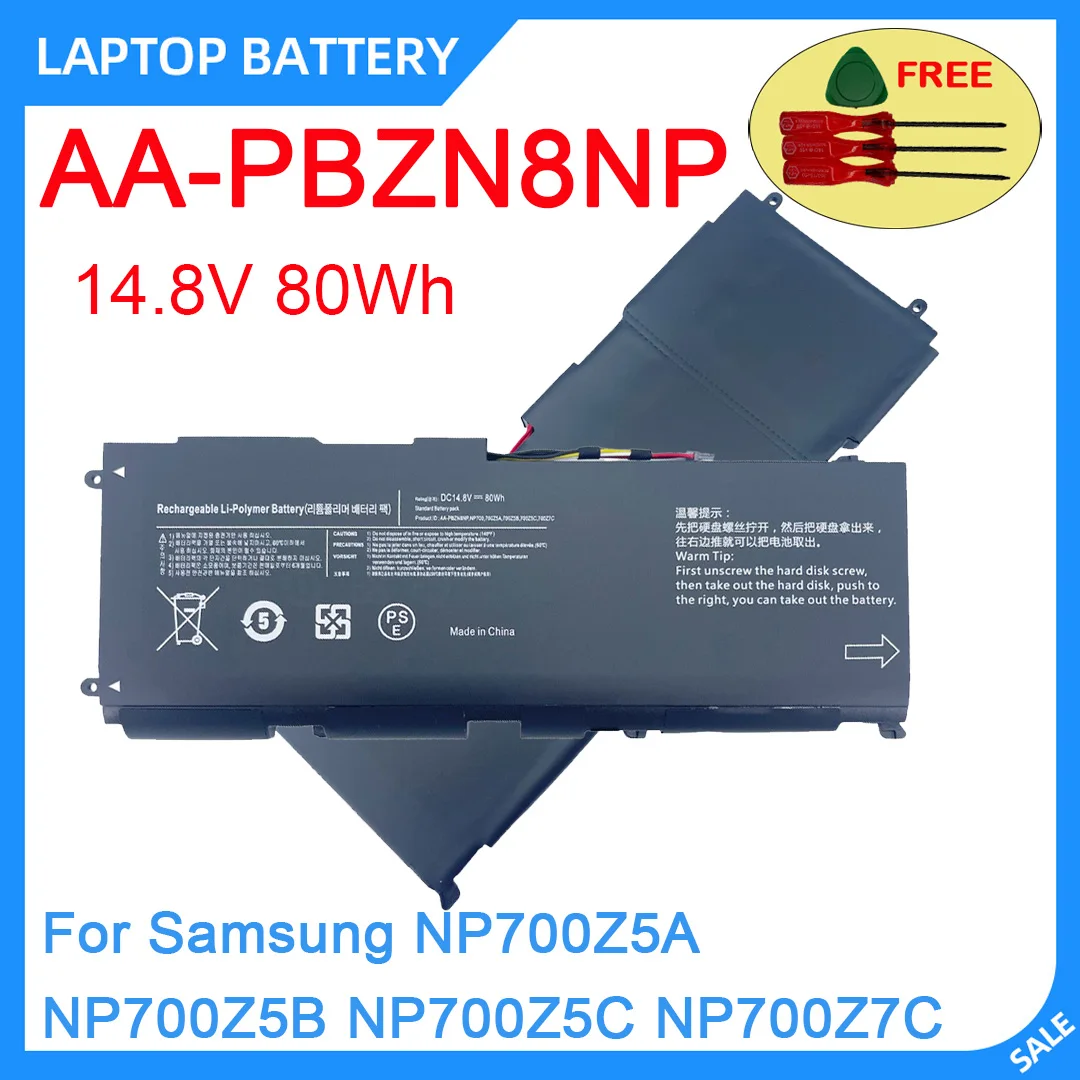 

New Laptop Battery AA-PBZN8NP 14.8V 80Wh High Quality For Samsung NP700Z5A NP700Z5B NP700Z5C NP700Z7C