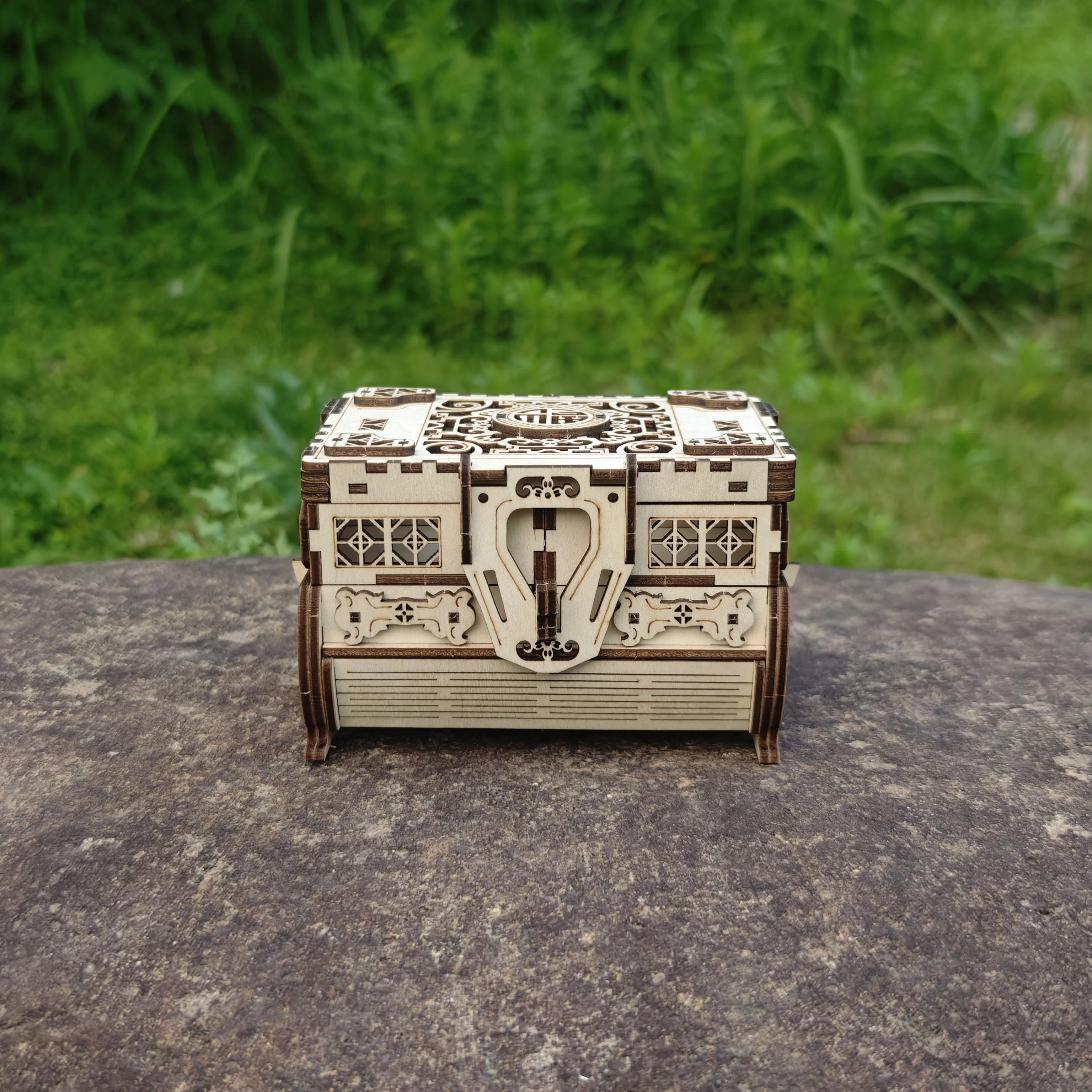 

DIY 3D шкатулка сокровища деревянная игра-головоломка сборка подарок подарок для взрослых строительный блок шкатулка для драгоценностей