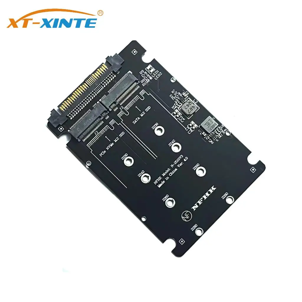 

2in1 For NVMe M.2 NGFF SSD to U.2 SFF-8639 2.5inch NVME SSD Adapter Card M.2 NGFF SATA to SAS for M.2 NVMe PCIe to SFF-8639 U.2