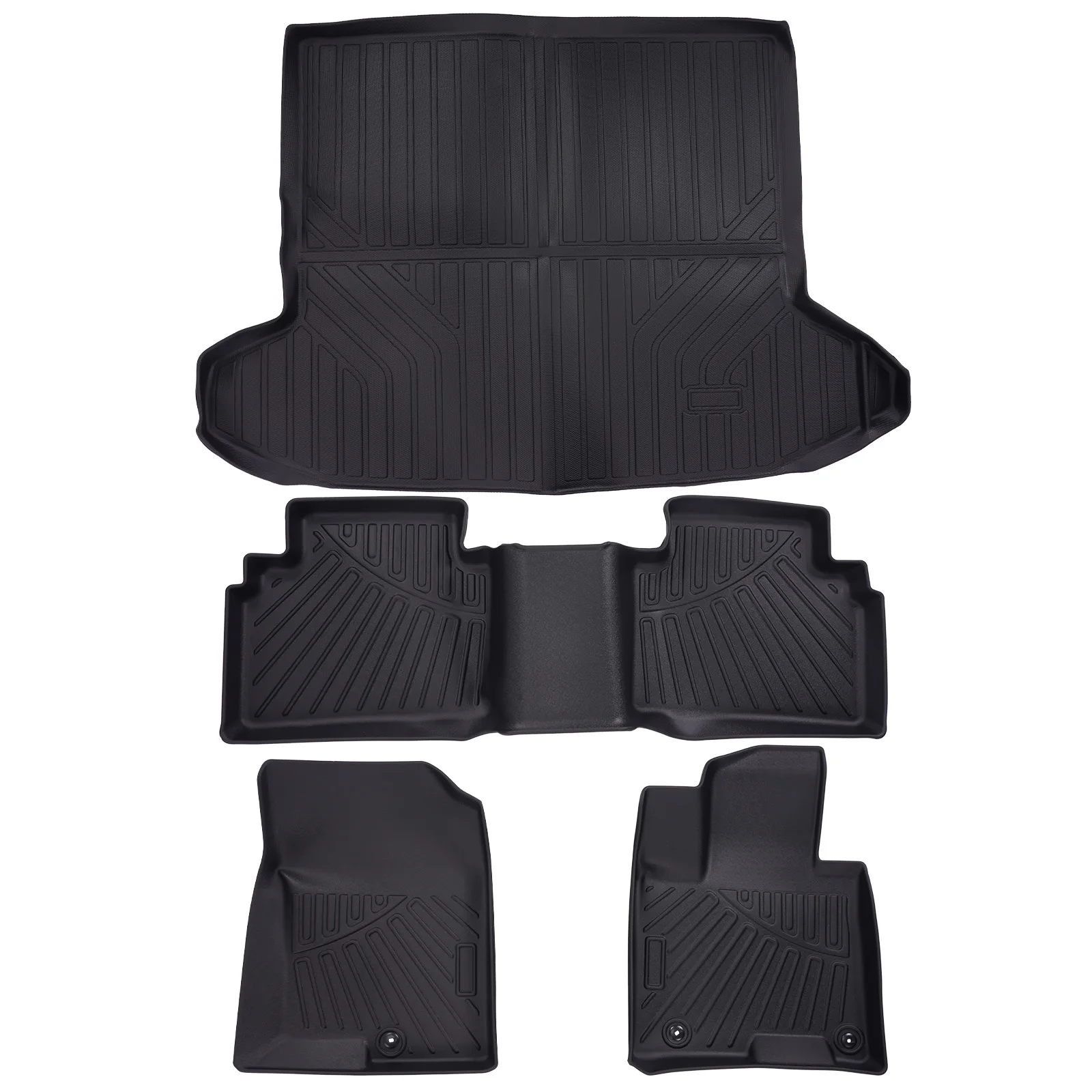 

Floor Mats Trunk Cargo Liners For Hyundai Tucson 2022-2024 Front Rear Cargo