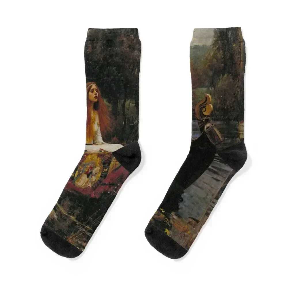 

The Lady of Shalott - John William Waterhouse Socks cotton gym ankle new in's Men Socks Luxury Brand Women's