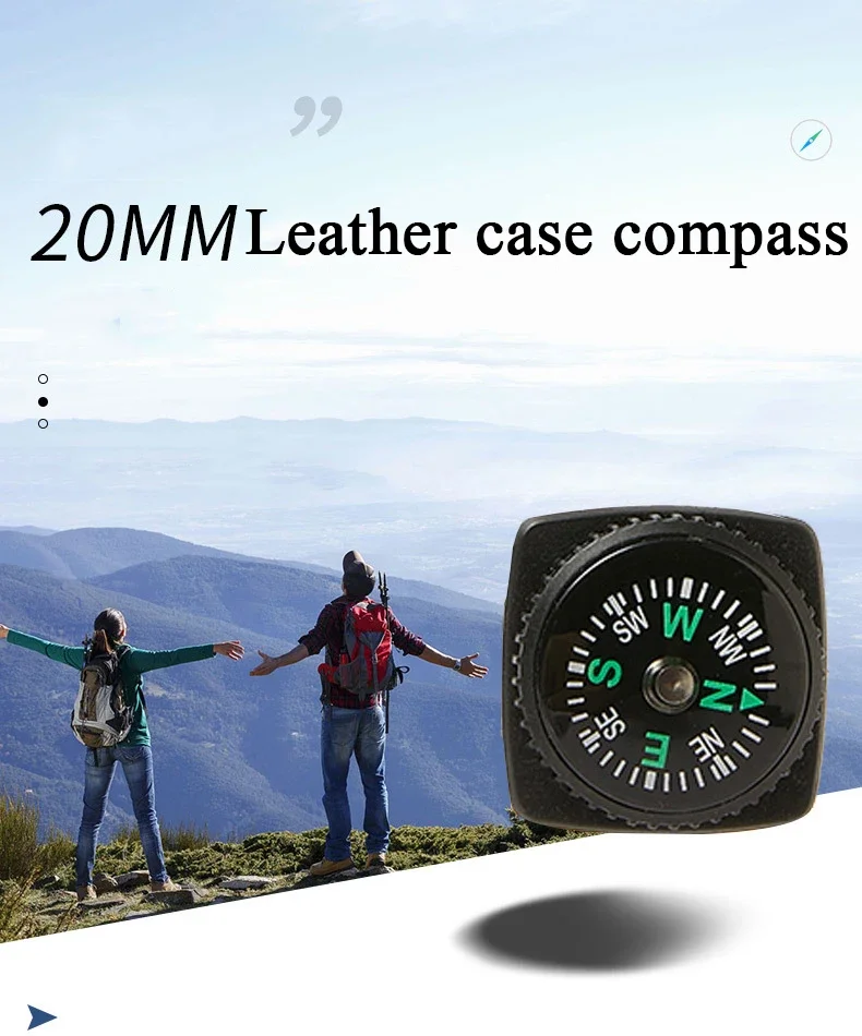 10pcs/lot Mini Wristband Compass Portable Detachable Compass Outdoor Camping Hiking Travel Emergency Survival Navigation Tool " image 3