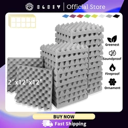 Acoustic Soundproof Foam Panel, Soundproofing Insulation, Home Music Studio, Egg Crate, Home Decoration, 6 Pcs, 12 Pcs, 24 Pcs