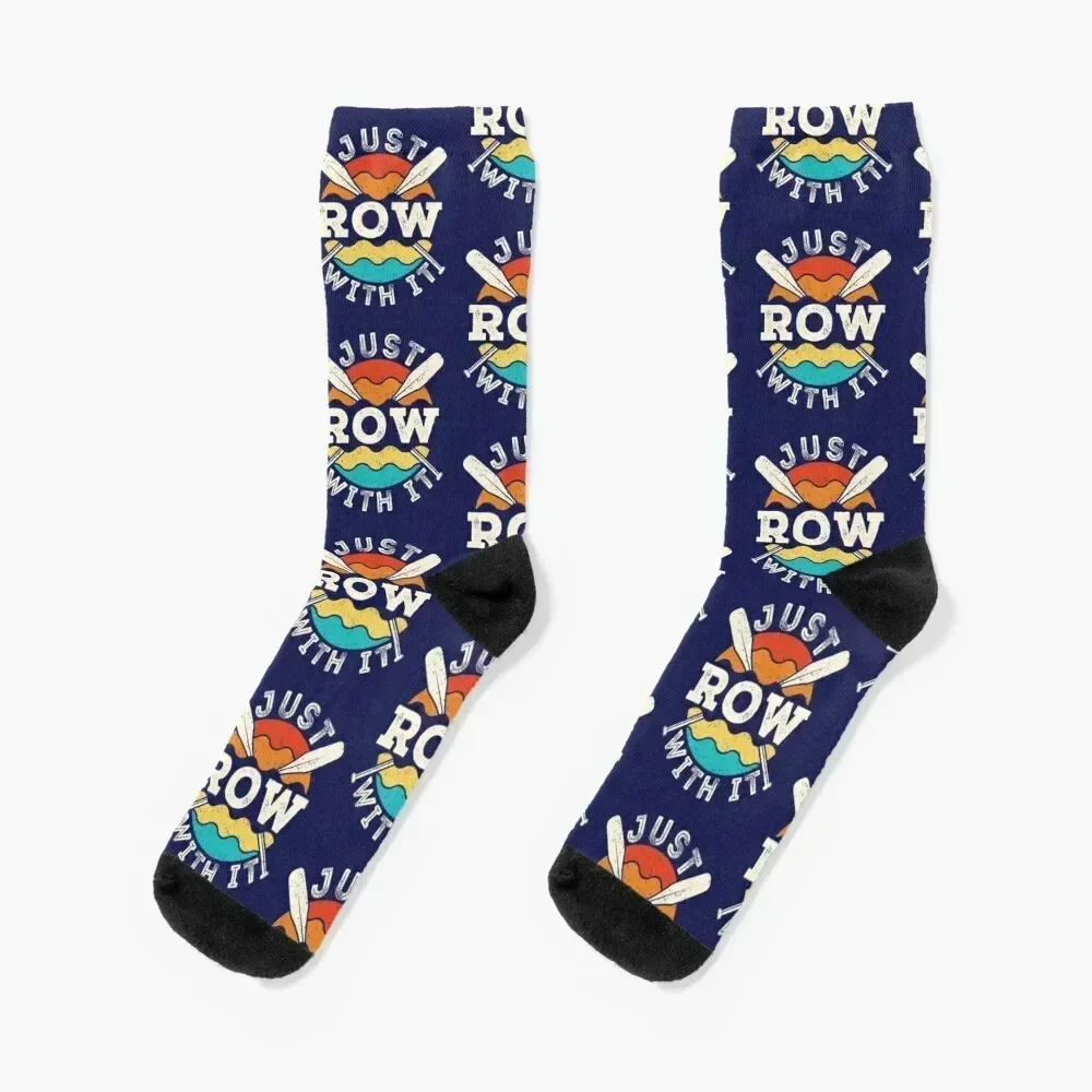 Just Row with It Rowing Rower Crew Team Oars Socks sports and leisure designer brand Novelties aesthetic Girl'S Socks Men's