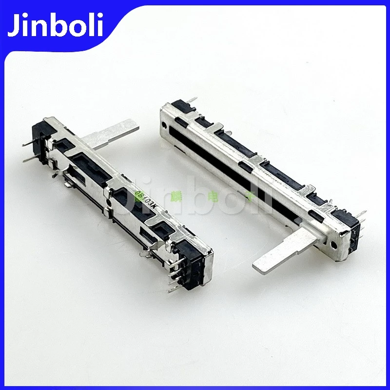 1PCS 60mm B10K Mixer Potentiometer Single-Gang Straight Slide Fader