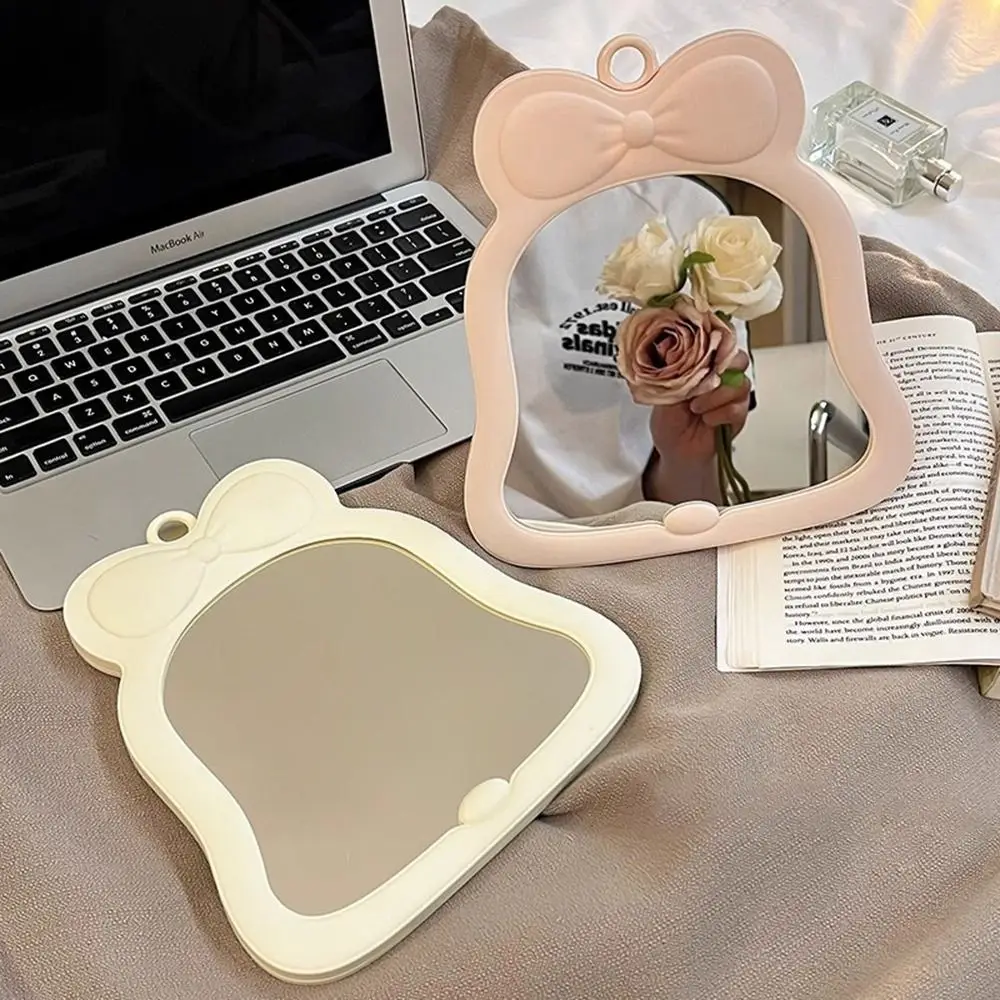 Creative Bow Makeup Mirror High-definition Foldable Dressing Mirror Versatile Beauty Mirror Student Dormitory