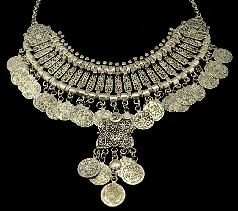 Afghan Bohemian Choker Necklace Earrings Set