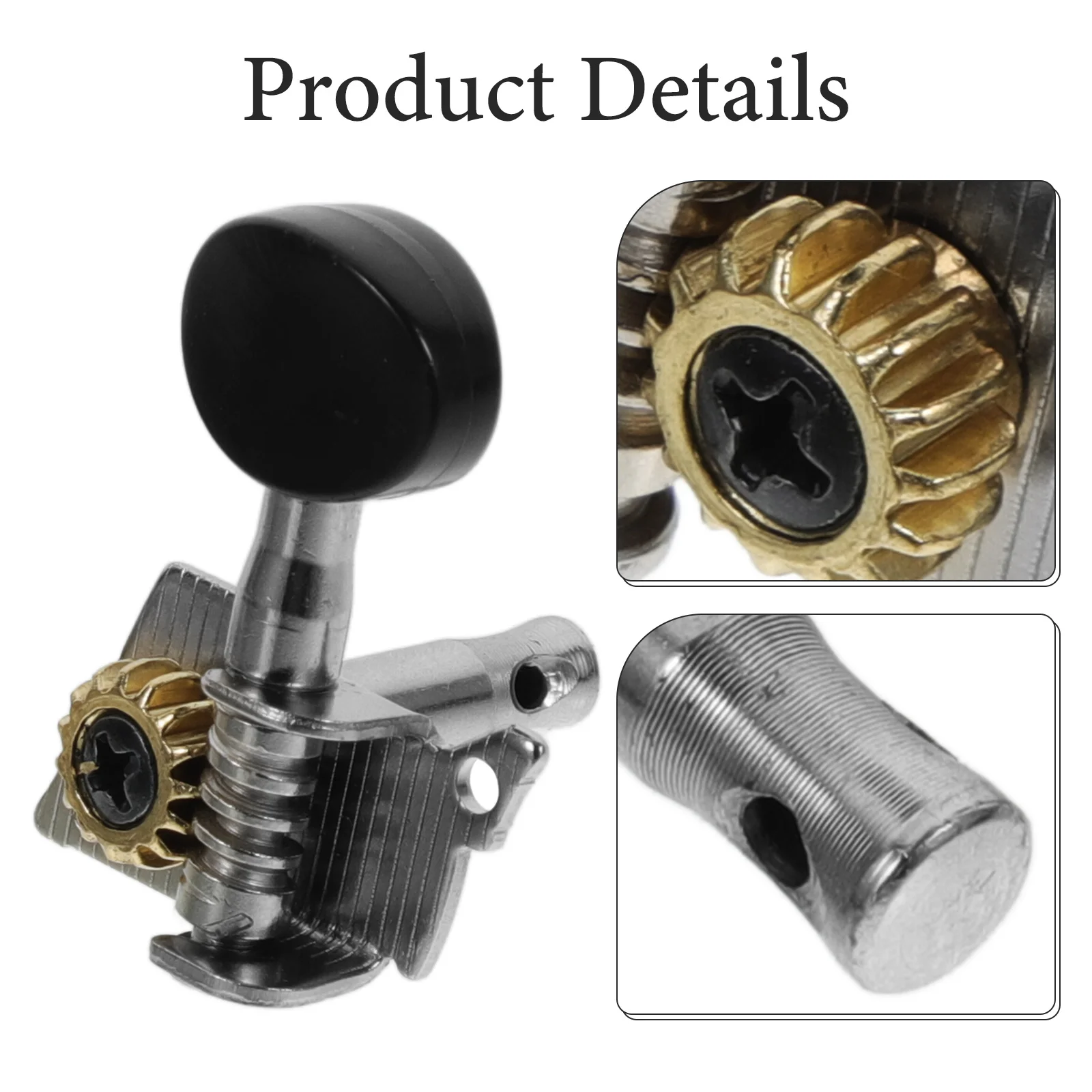 

4Pcs Ukulele Tuning Pegs High Grade Plastic Steel Plate Suitable for Ukulele Guitar Small 4 String Guitar Head Tuners