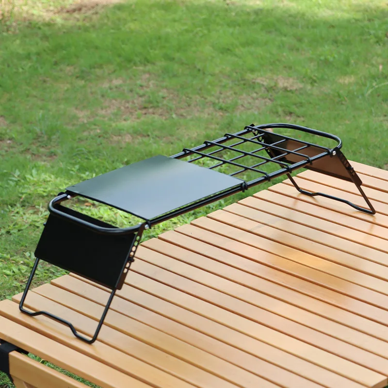 Outdoor Folding Mesh Table Black Camping Lightweight Waterproof Barbecue Table Travel Picnic Portable 캠핑테이블 Length Adjustable