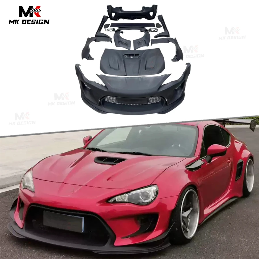 FRP Robot Style Wide Body Kits for Toyota GT86 Subaru Brz 86 2013-2019 Front Bumper Fender Side Skirts Rear Bumper Diffuser Wing