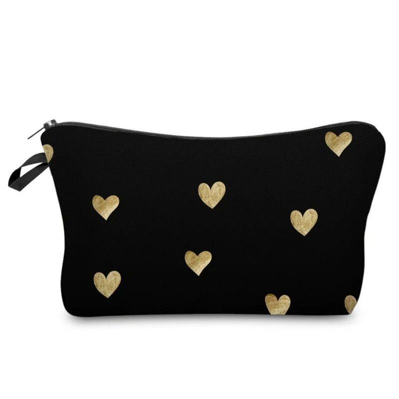 

A3PE Travel Cosmetic Bag Printing Love Heart Makeup for Case Coin Toiletry