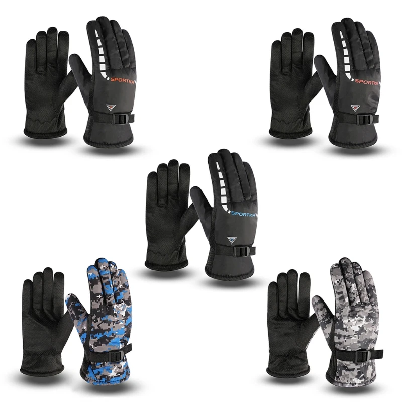 Winter Warm Ski Gloves for Men, Wind and Water Resistant, Snowboarding, Cold Weather, Snow