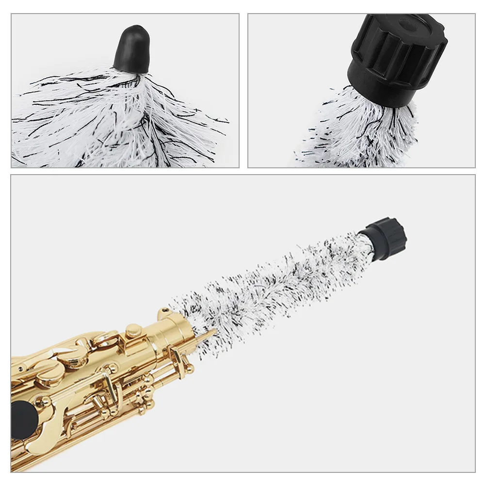 

2Pcs Saxophone Cleaning Brushes Cotton Alto Sax Maintenance Brush Durable Soft Bristle Instrument Care Tool Deep Interior