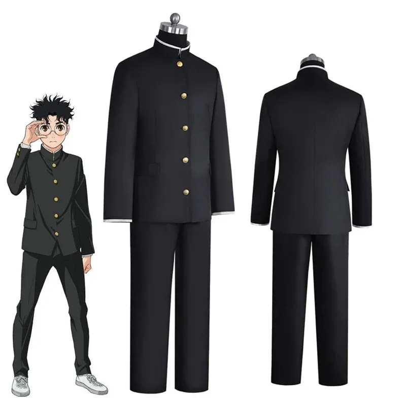 

Women Men Halloween Cost Anime Ken Takakura Cosplay Costume Dandadan School Uniform Glasses Black Jacket Gakuran Outfit 2026