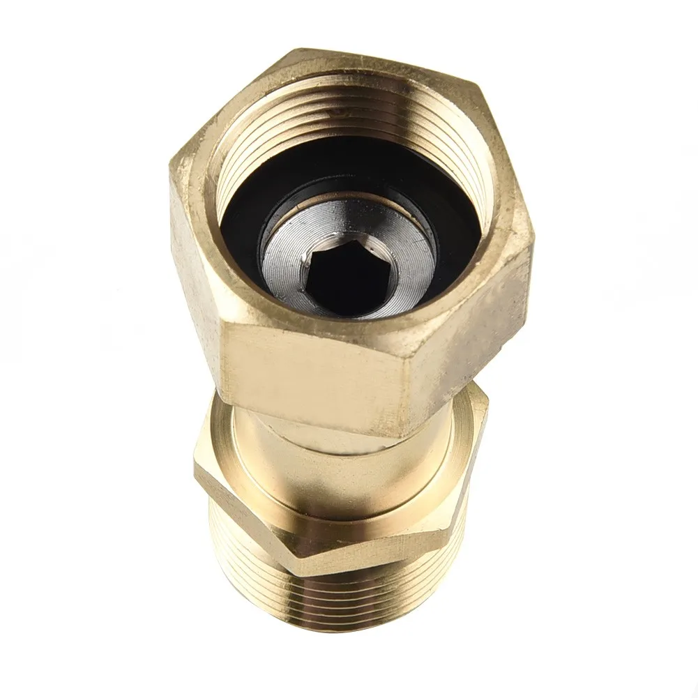 Brass Pressure Washer Adapter Swivel Joint-Hose Fitting M22 14mm Female Thread 360-Degree Rotation Hose Sprayer Connector