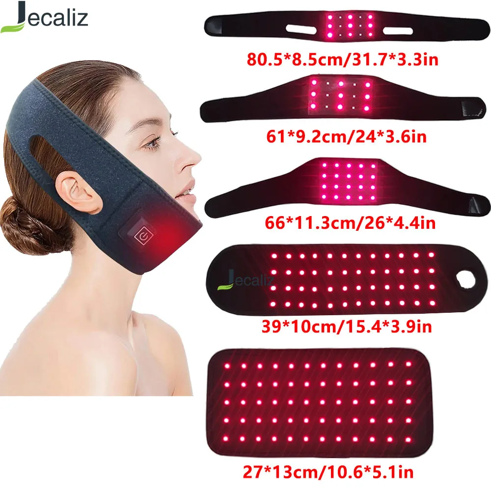 Red＆Infrared Light Therapy Belt 660nm&850nm Full Body Pain Relief Wrap Burn Fat Wrap Slimming Machine Waist,Wrist,Chin,Neck Pad