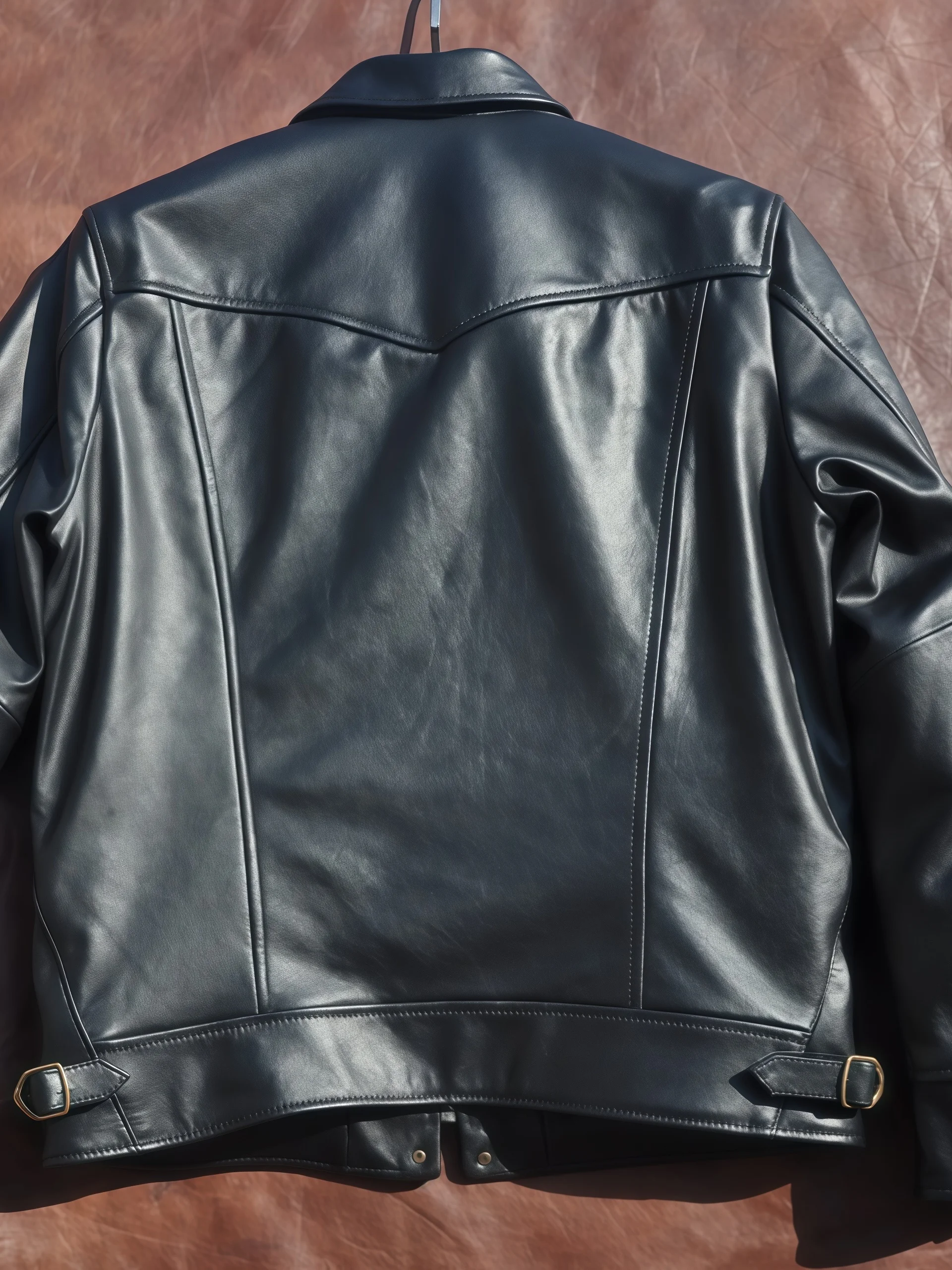 

Mens Leather Jaet Faion Urban Sle Quilted Long Sve ort Coat with Flip Collar And Zipper for Casual Autumn Wear