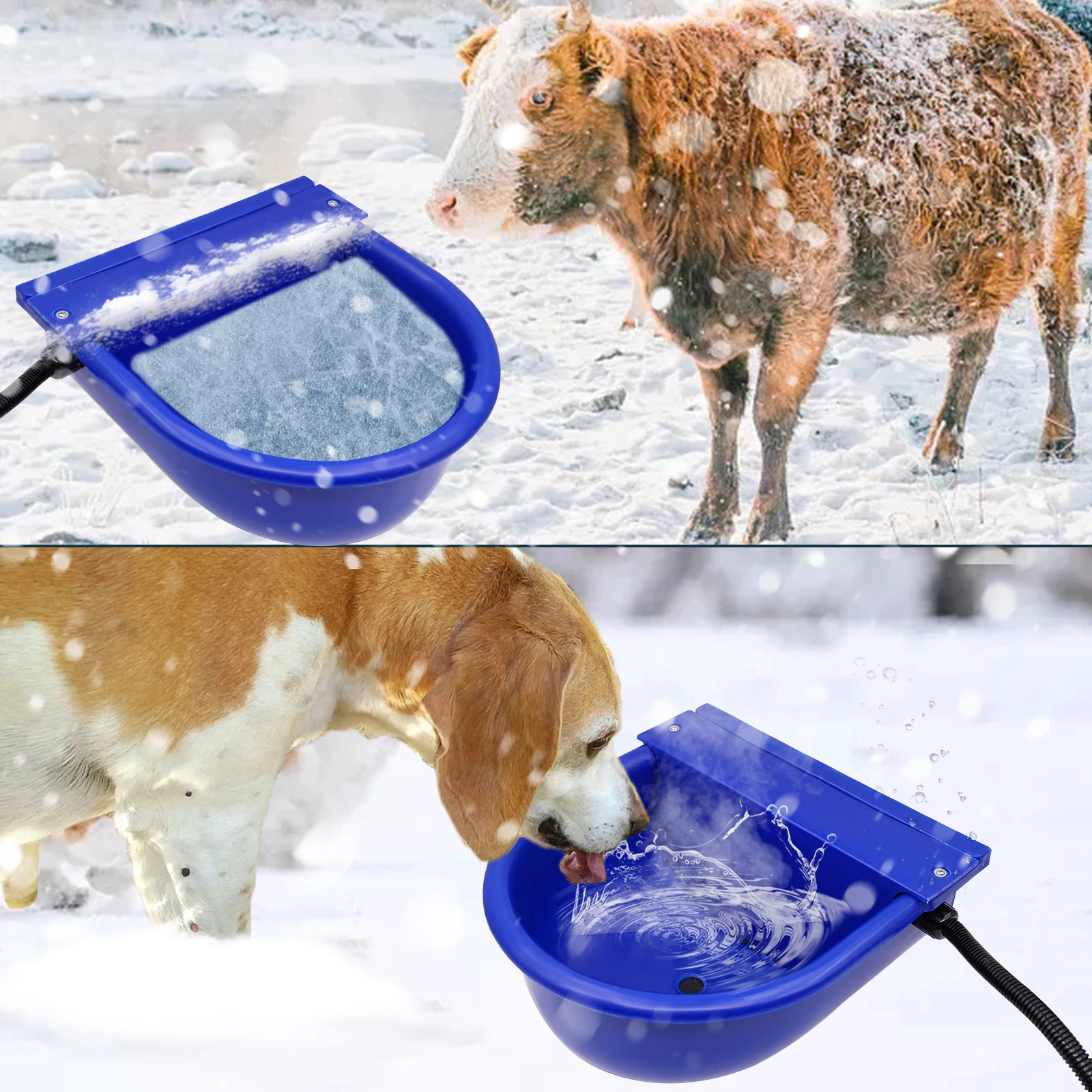 Automatic Cow Drinker Bowl Float Water Trough For Horse Goat Dog Water Bowl Supplies Sheep Cow 220V Electric Heating