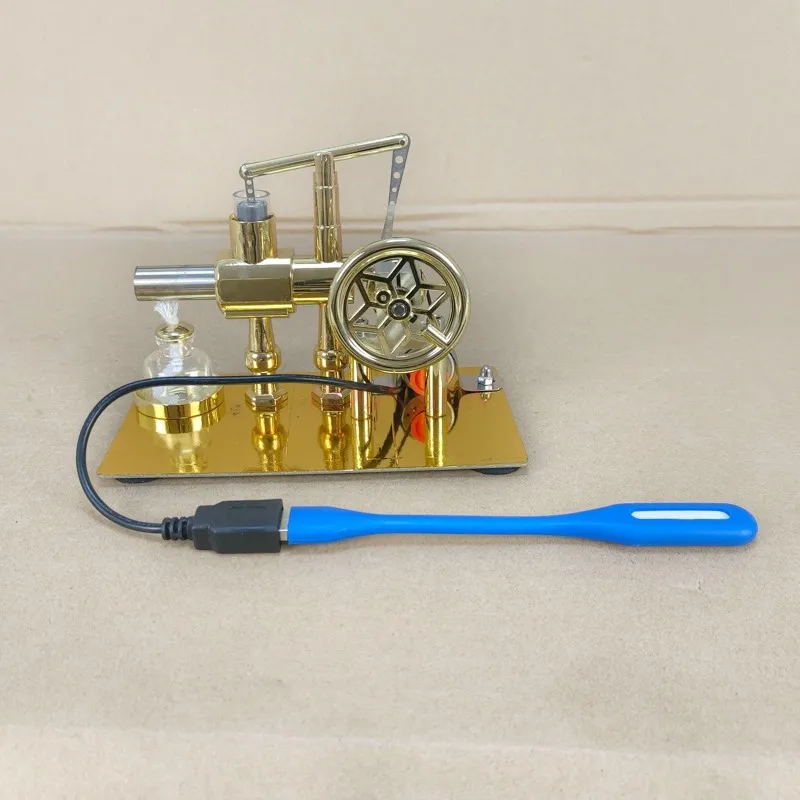 Imagem -02 - Ensino Física Stirling Engine Generator Motor a Vapor Experimento Física Experimento Científico Modelo de Brinquedo Pequeno Experimento Científico