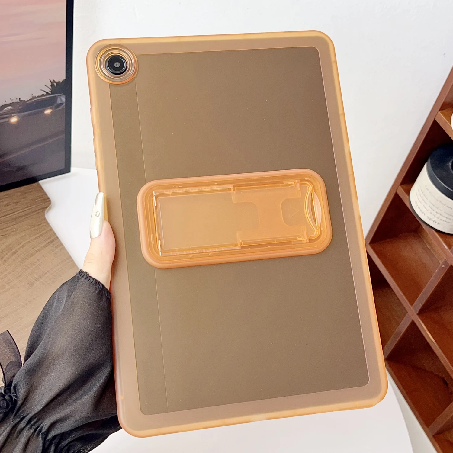 

Clear Stand Tablet Case For Samsung Tab A11 A9 Plus A8 A7 Lite 11 10.5 8.7 inch Cases Kickstand Transparent Silicone Cover