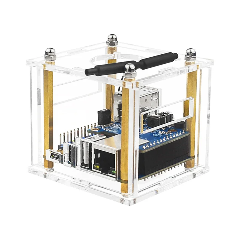 Acrylic EnclosureMountable Expansion BoardFan CoolingTemperature Reduction with Fan with Heat Sink for Orange Pi Zero3