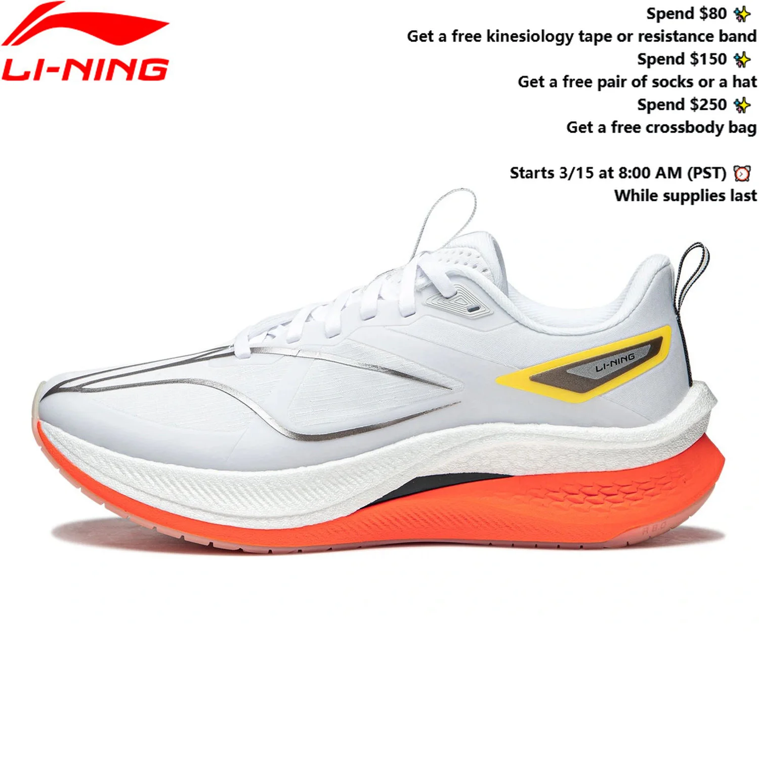 

Li-Ning Women's RED HARE 7 PRO Racing Running Shoes BOOM Cushion PROBAR LOC Sport Shoes Wearable Breathable Sneaker ARPU006