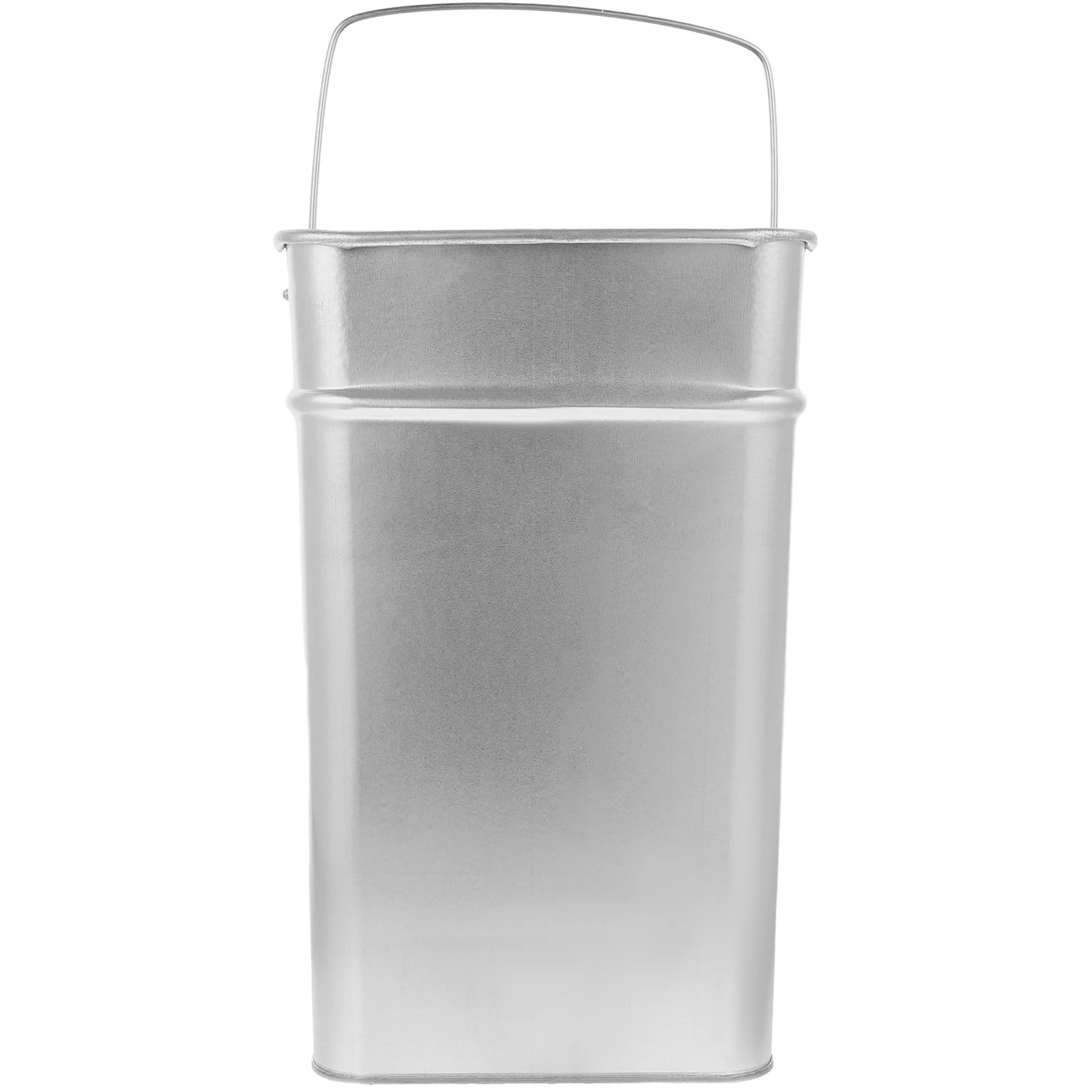 

Stainless Steel Trash Can Square Outdoor Garbage with Lid Silver Container Backyard Bucket Camp