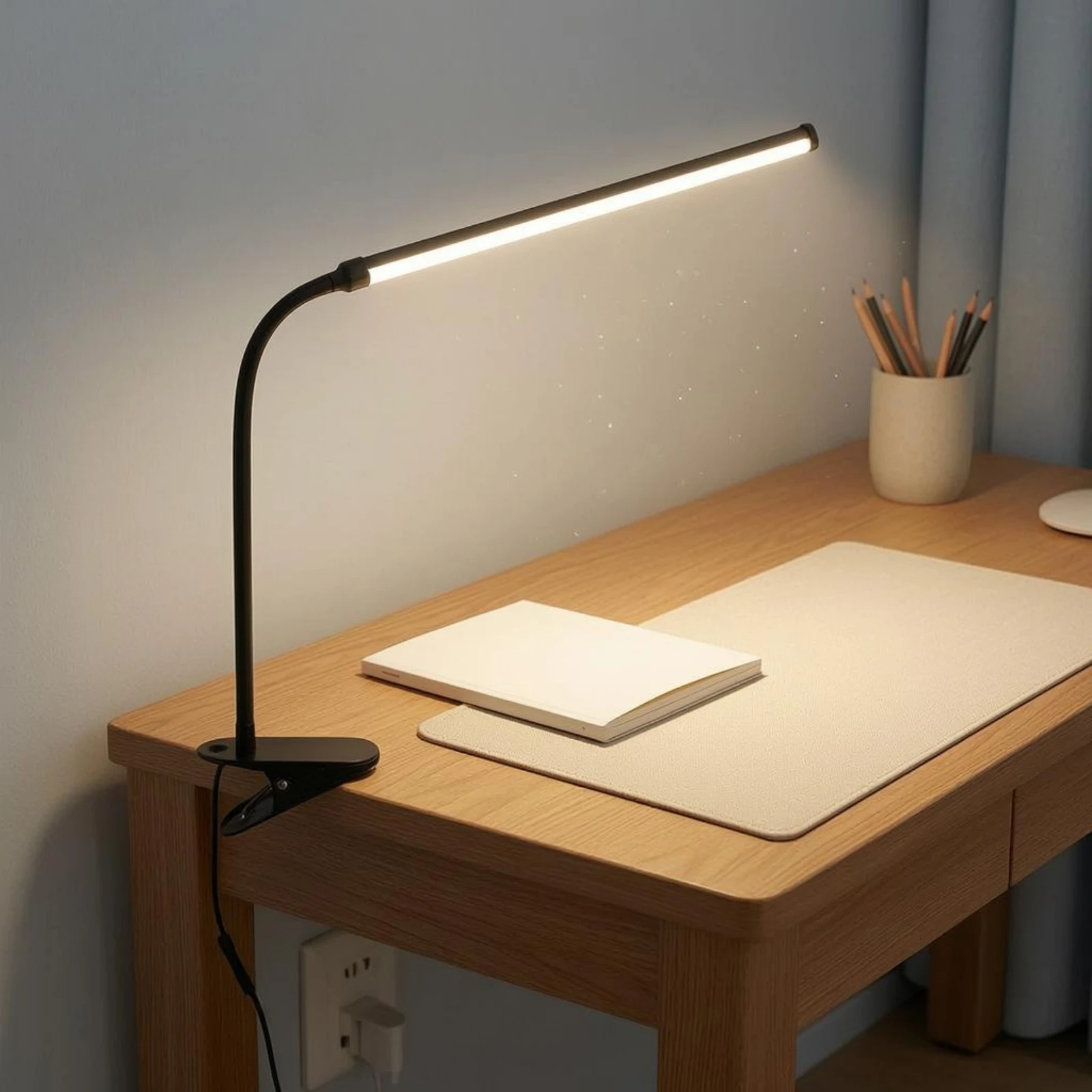 

Clamp-on Desk Lamp 3 Color Modes USB Powered Desk Lamp Clamp Light Dimmable