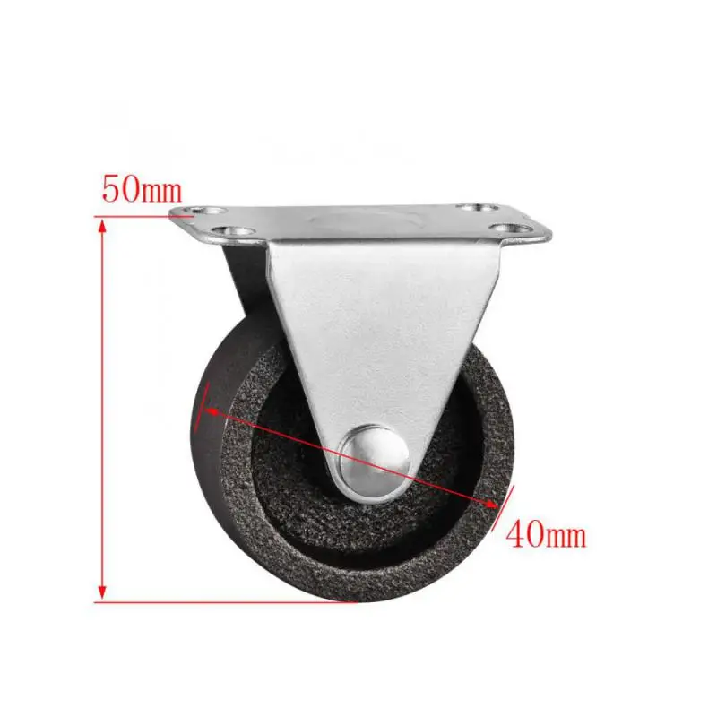 (4 Packs) Casters 1.5-inch Cast Iron Wheel, Diameter: 40mm, Metal Furniture, Directional , Height: 5cm,