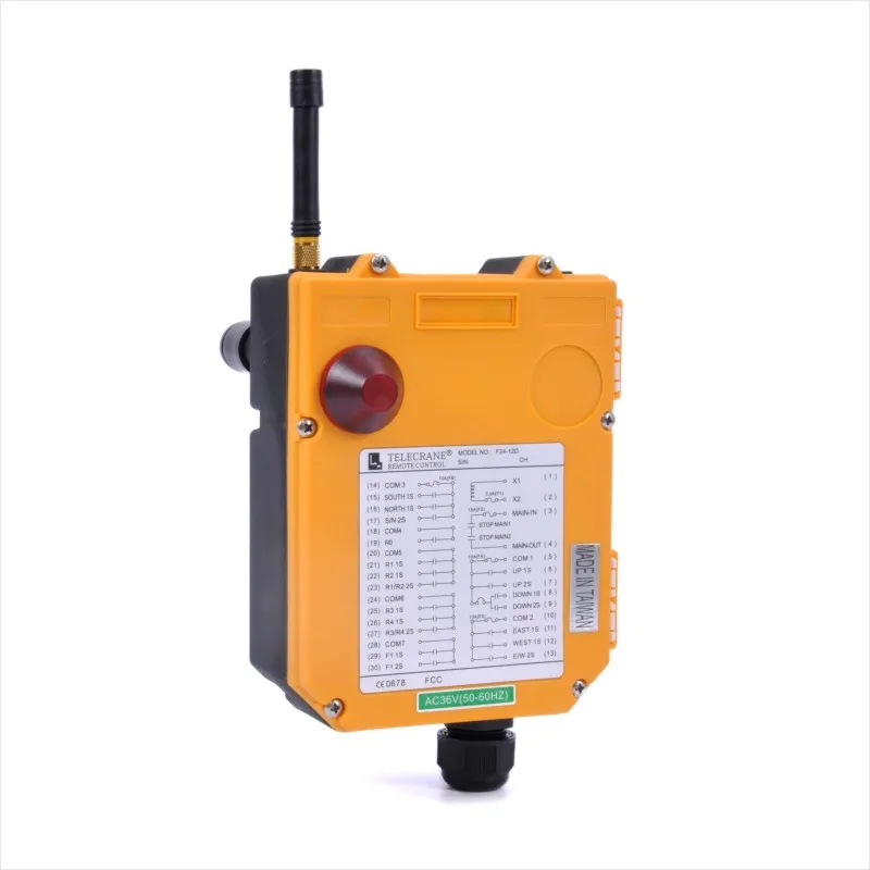 Imagem -03 - Interruptor de Controle Remoto sem Fio Telecrane F2412d Industrial Rádio Grua Velocidade Dupla 36v 220v 380v 12 Canais