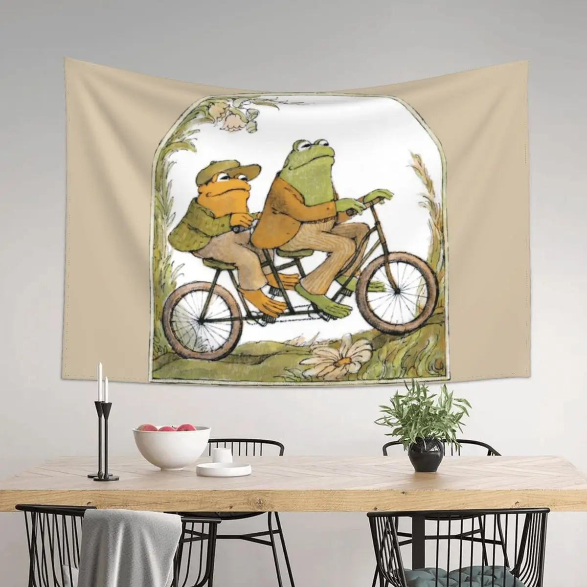 

Frog and Toad On A Bicycle Tapestry Aesthetic Room Decorations Home Decorating Room Decor Cute Korean Room Decor Tapestry
