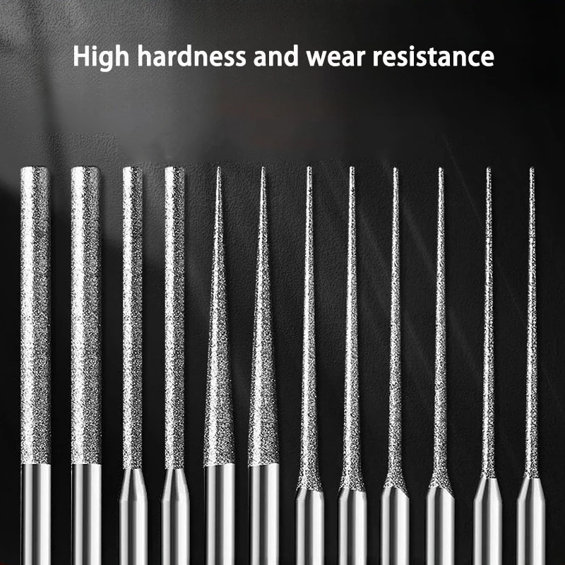 Expanding Grinding Head Polishing Tool Extended Diamond Grinding Needle Fine Sand Cylindrical Electric Grinding Rod Jade Hole