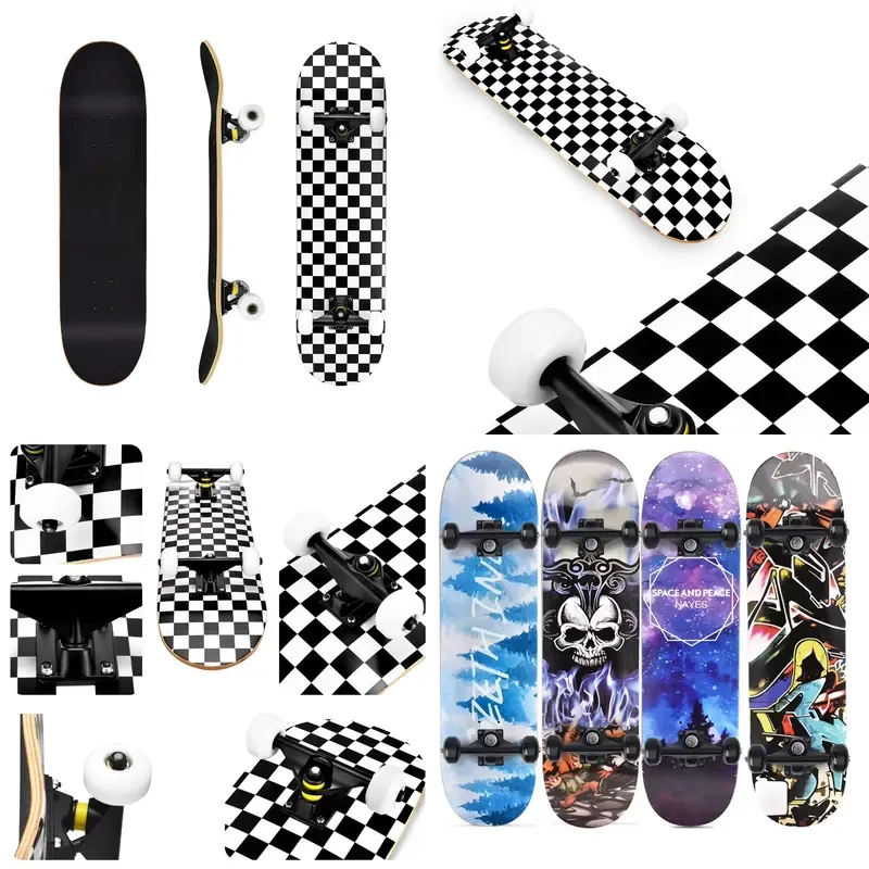 for 31 inch 7 layer maple full surf skateboard custom for beginners children and adults