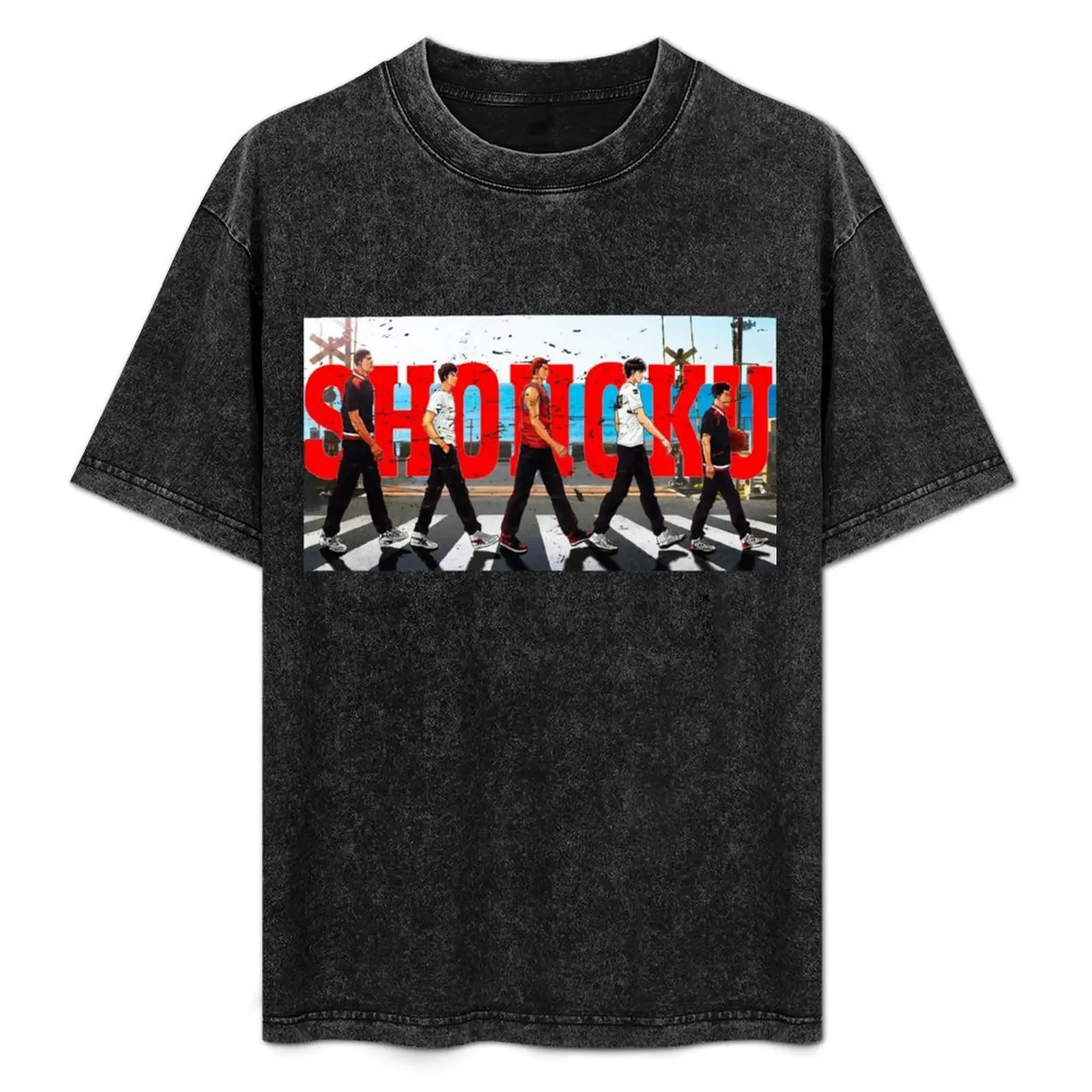 

Shohoku Crossing (Distressed) T-Shirt Fashion Graphic Tee for Men