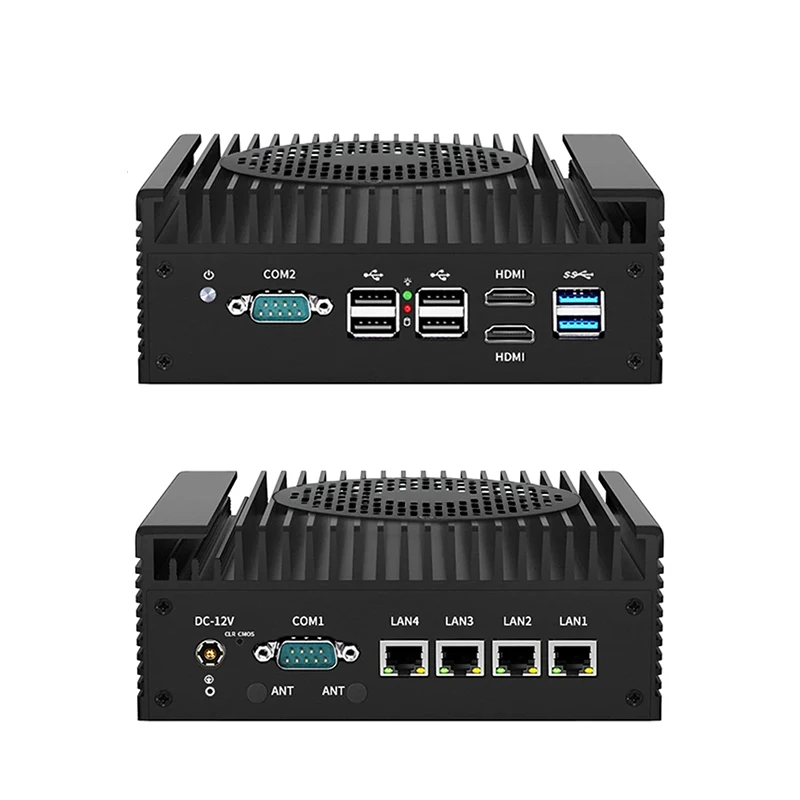 12th Gen I3 N305 N100 جهاز توجيه ناعم لجدار الحماية بدون مروحة 4x I226-V 2.5G DDR5 2 * COM كمبيوتر صناعي مع أجهزة كمبيوتر صغيرة لتبريد فعال
