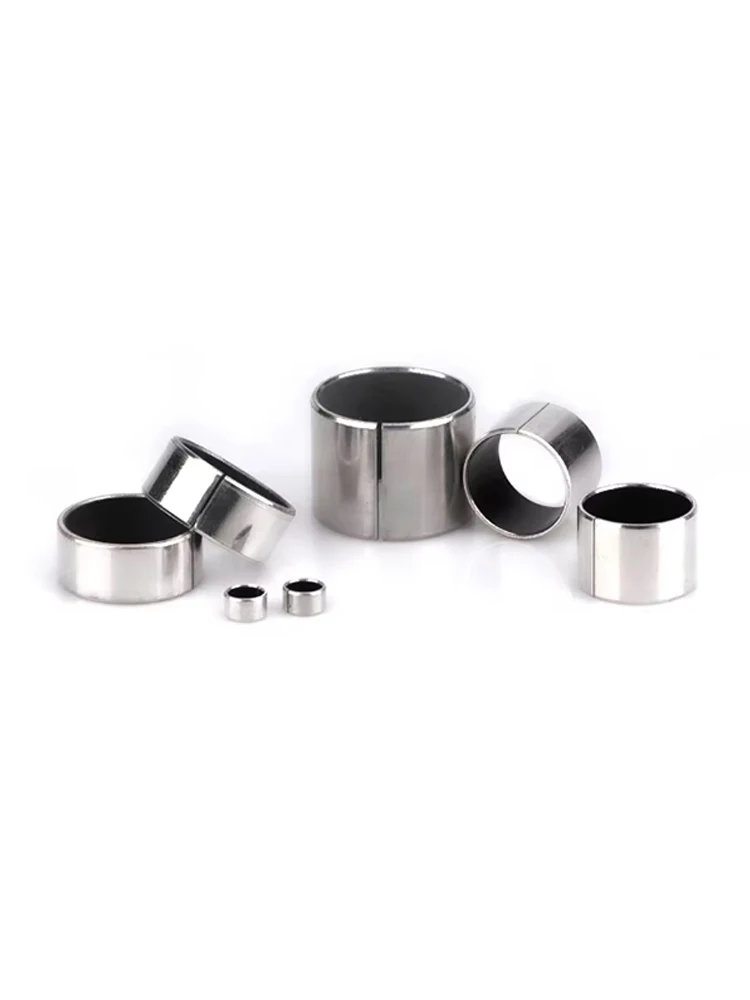 SF-1 100Pcs Inner Diameter 8/10/12/15/18mm Self Lubricating Composite Bearing Bushing Sleeve Steel Bear For Crane Printer