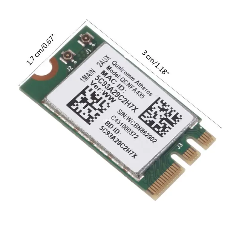 QCNFA435 Bluetooth-compatible 4.1 NGFF Wireless Card NFA435 QCA9377 Chip Wireless Card Networking Adapter Dropship