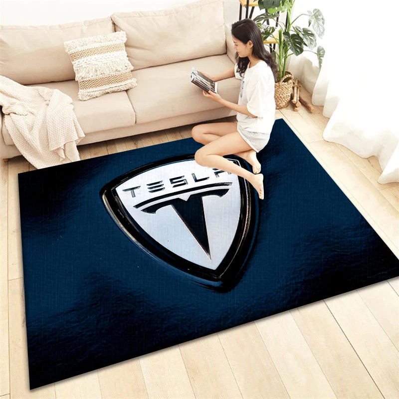 T-tesla-a print Carpet, Living room Bedroom floor mat Kitchen mat Bedroom Mat,bedroom decor birthday gift Yoga mat, anime rug